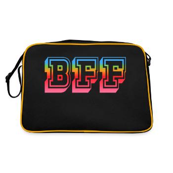 BFF Tshirt rainbowstar - Sac Retro - noir/or - Dos