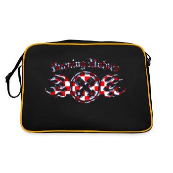 Ride Motorrad Fahrrad Moped motorcros rides aventur - Retro Tasche - Schwarz/Gold - Hinten