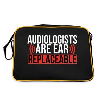 Audiologists Are Ear Replaceable Funny - Retro Bag - black/gold - Back