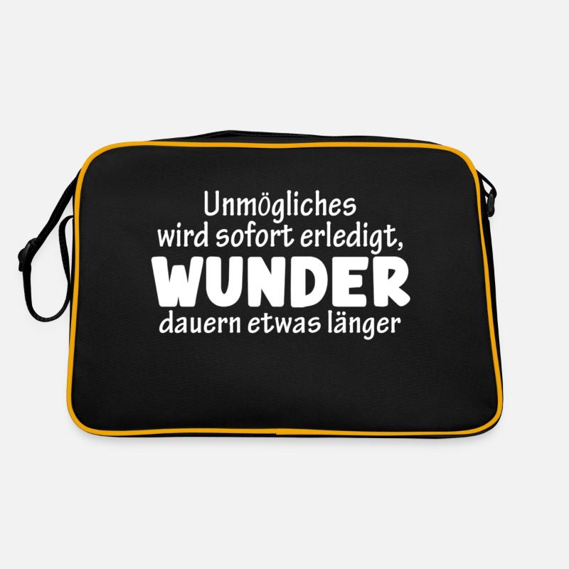 Unmögliches wird sofort erledigt Retro Tasche