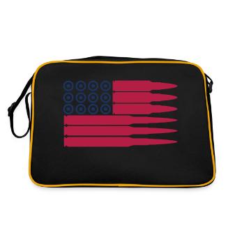 United States Flag - Retro Bag - black/gold - Back