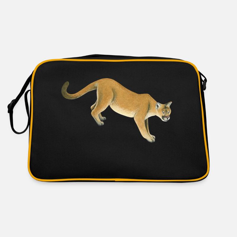 Berglöwe - Retro Tasche - Schwarz/Gold