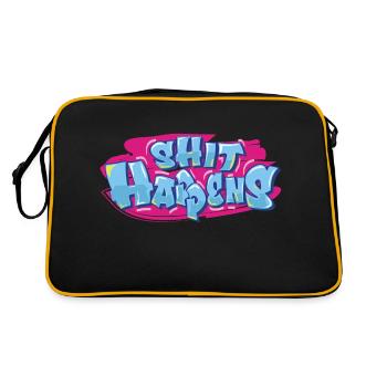 Shit Happens - Retro Bag - black/gold - Back
