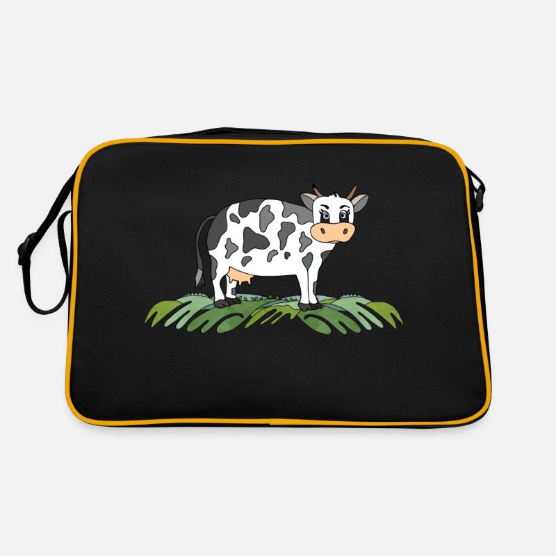 Vache - Sac Retro - noir/or
