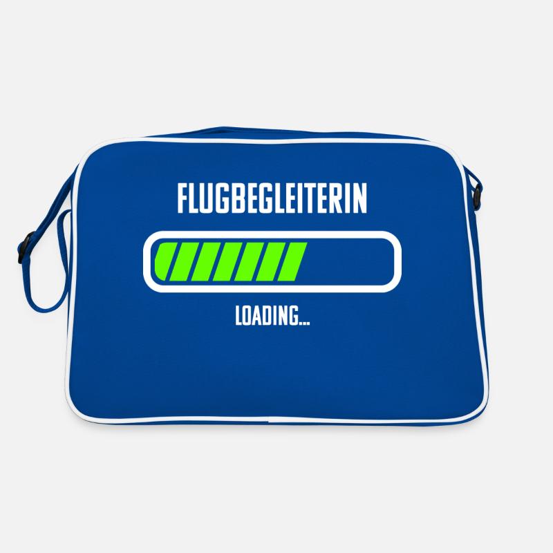 Flugbegleiterin Beruf Loading Ladebalken Retro Tasche