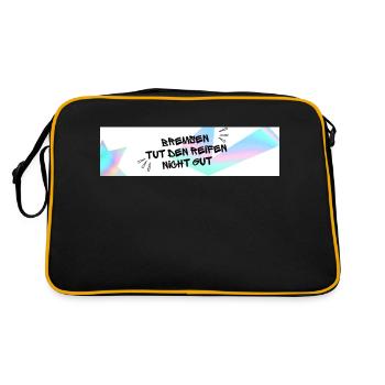 Braking is not good for the tyres - Retro Bag - black/gold - Back