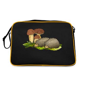 Igel - Retro Tasche - Schwarz/Gold - Hinten