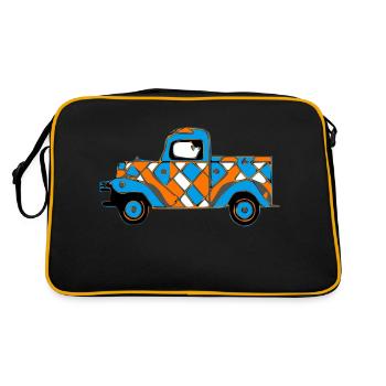 Der Oldtimer - Retro Tasche - Schwarz/Gold - Hinten