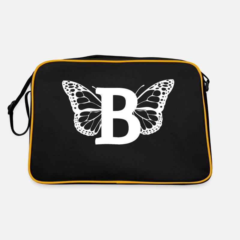 lettre b papillon Sac Retro