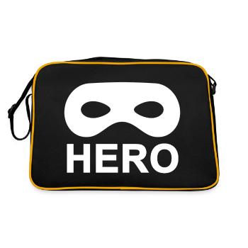 White Hero Mask. - Retro Bag - black/gold - Back