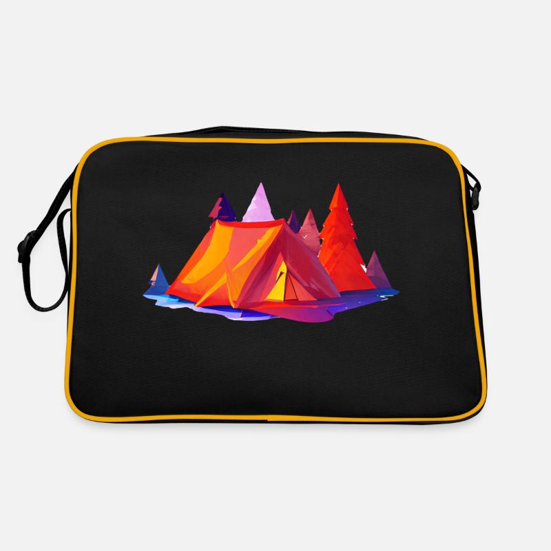Camping Camp Geschenk Wohnwagen Zelten Wohnmobil Retro Tasche