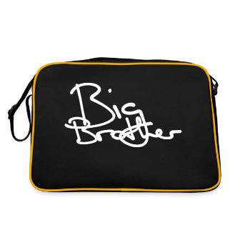 BIG BROTHER MANUSCRIT - Sac Retro - noir/or - Dos