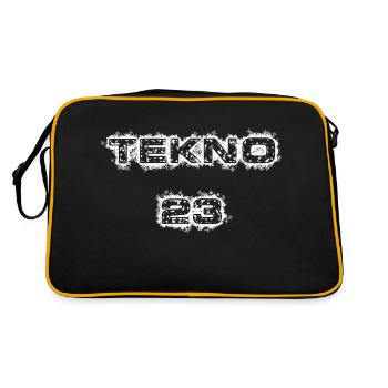 TEKNO 23 blanc - Sac Retro - noir/or - Dos