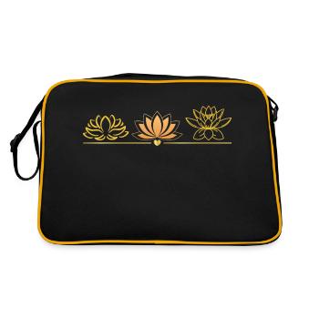 Flower of Life - Retro Bag - black/gold - Back