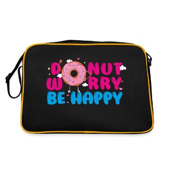 DONUT WORRY - Retro Bag - black/gold - Back