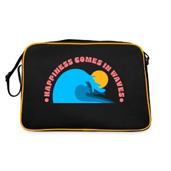Sommer - Retro Tasche - Schwarz/Gold - Hinten