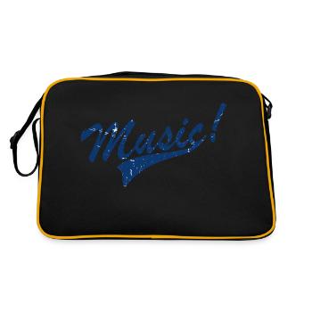 Vintage-Musik - Retro Tasche - Schwarz/Gold - Hinten