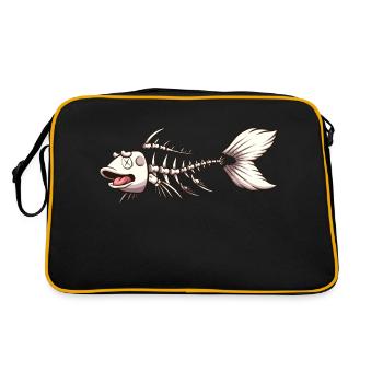 Squelette de poisson Koi Karp - Sac Retro - noir/or - Dos