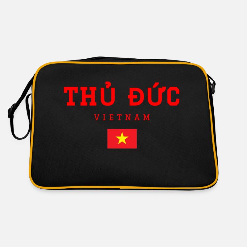 Thu Duc Vietnam - Retro Tasche - Schwarz/Gold
