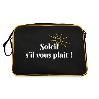 Soleil s’il vous plaît - Sac Retro - noir/or - Dos