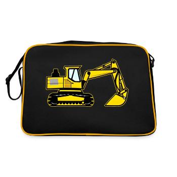 Enfants Pelle Pelle jaune Pelle - Sac Retro - noir/or - Dos