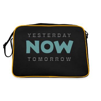 Now - not yesterday and not tomorrow - Retro Bag - black/gold - Back