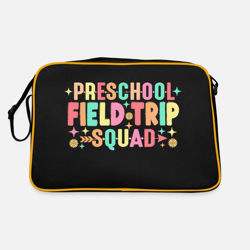 Preschool Field Trip Squad - Retro Bag - black/gold