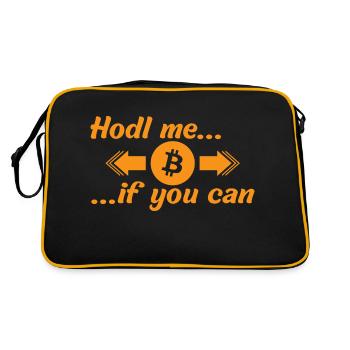 BTC Halte mich, wenn du kannst - Retro Tasche - Schwarz/Gold - Hinten