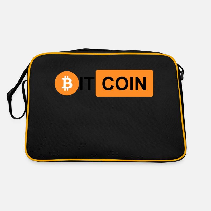 Krypto Bitcoin BTC prn 3 Retro Tasche