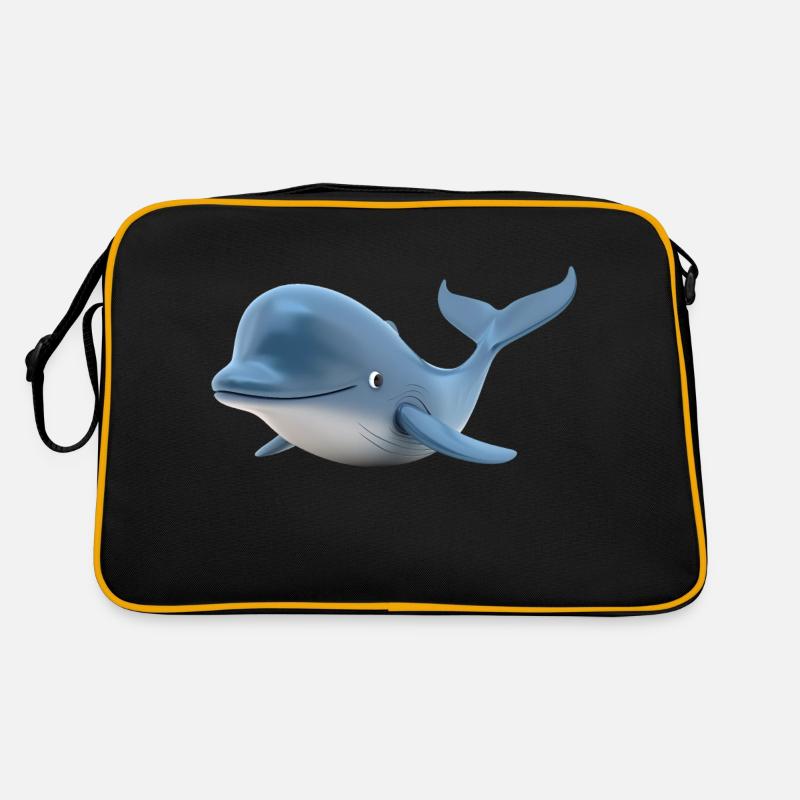 Willibald der freundliche Wal Retro Tasche