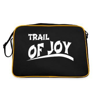 birthday jokes downhill biking blissful state - Retro Bag - black/gold - Back