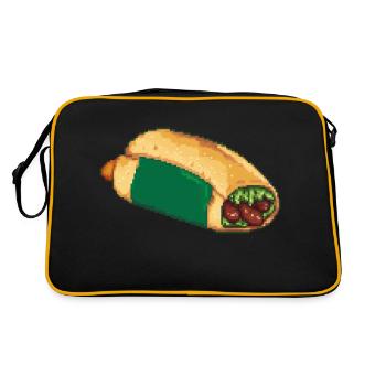 Pixel-Perfect Runza - Retro Tasche - Schwarz/Gold - Hinten