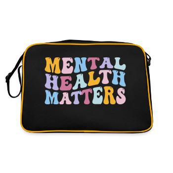 La santé mentale, ça compte - Maladie du cerveau humain - Sac Retro - noir/or - Dos