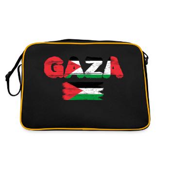 Gaza vintage - Retro Tasche - Schwarz/Gold - Hinten