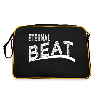 statement gift funny quote ageless beauty - Retro Tasche - Schwarz/Gold - Hinten
