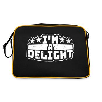 Funny I'm A Delight Sarcastic Delightful Humor Fun - Retro Bag - black/gold - Back
