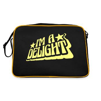 Funny I'm A Delight Sarcastic Delightful Humor Fun - Retro Bag - black/gold - Back