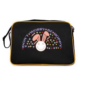 Einschließlich Worry Be Hoppy - Retro Tasche - Schwarz/Gold - Hinten
