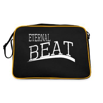 geek quote joke statement timeless fashion - Retro Tasche - Schwarz/Gold - Hinten