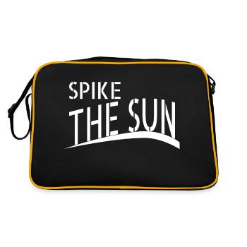 beach volleyball tournaments sun-kissed vibes - Retro Tasche - Schwarz/Gold - Hinten