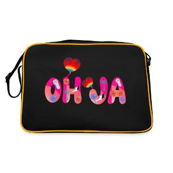oh ja text adrettes rosa - Sac Retro - noir/or - Dos
