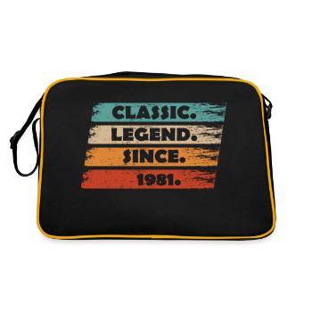 43e anniversaire 1981 - Légende depuis vintage ret - Sac Retro - noir/or - Dos