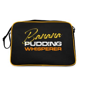 Banana Pudding Whisperer Dessert Making - Retro Tasche - Schwarz/Gold - Hinten