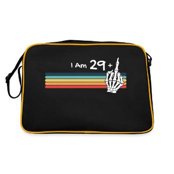 I'm not 30, I am 29 plus Middle Finger Skull Vinta - Retro Bag - black/gold - Back