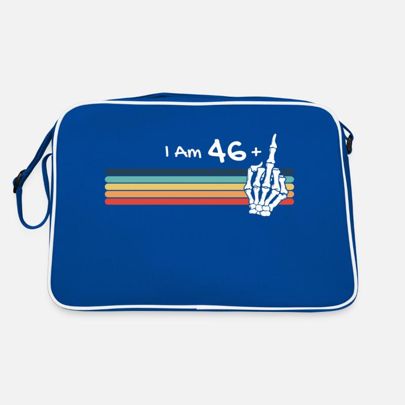 Ich bin nicht 47, ich bin 46 plus Mittelfinger Retro Retro Tasche