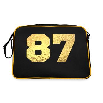 Number 87 Gold Glitter - 87th Anniversary - Retro Bag - black/gold - Back