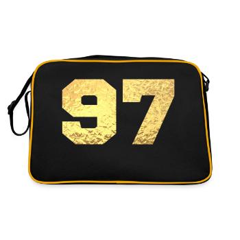 Number 97 Gold Glitter - 97th Anniversary - Retro Bag - black/gold - Back