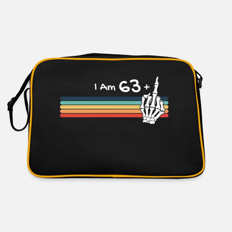 I'm not 64, I am 63 plus Middle Finger Retro Retro Bag