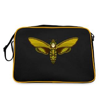 Death's Head Hawk Moth - Retro Bag - black/gold - Back