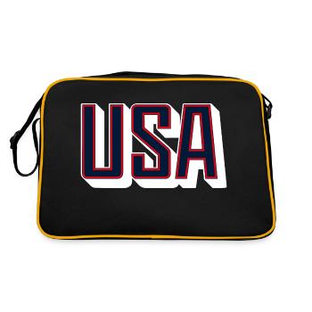 USA 2024 - Retro Bag - black/gold - Back